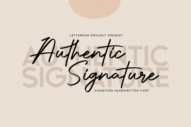 Шрифт Signature Authentic