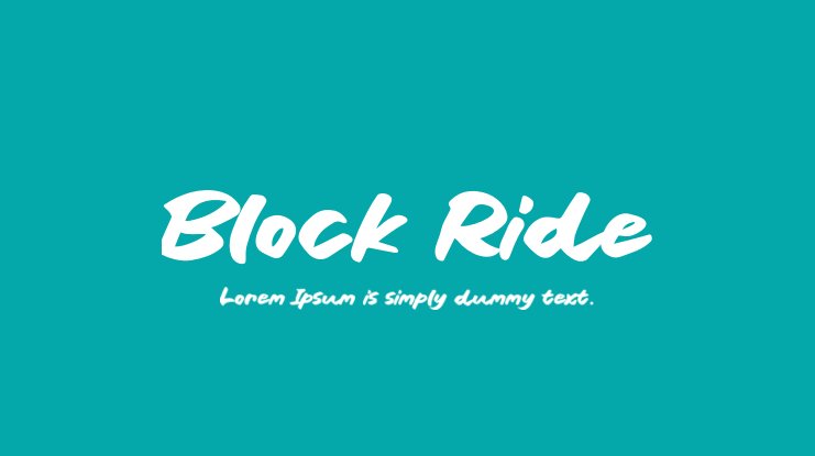 Шрифт Block Ride
