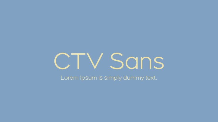 Шрифт CTV Sans