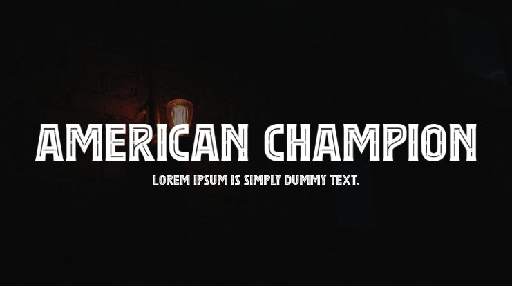 Шрифт American Champion