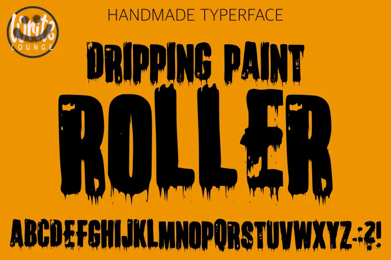 Шрифт Dripping Paint Roller