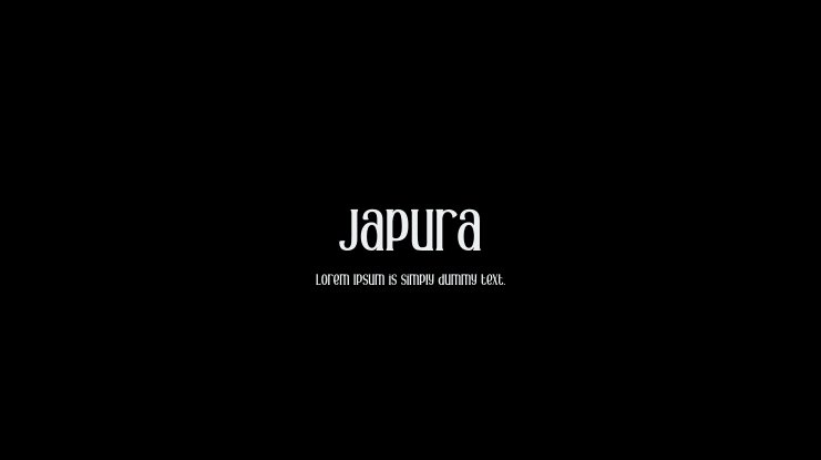 Шрифт Japura