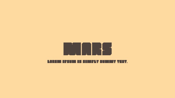 Шрифт Mars PAC
