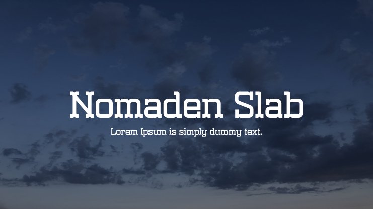 Шрифт Nomaden Slab