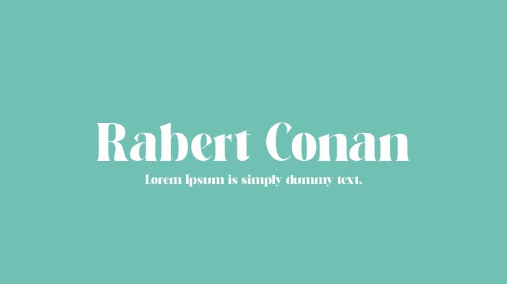 Шрифт Rabert Conan
