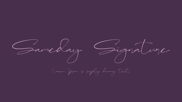 Шрифт Sameday Signature