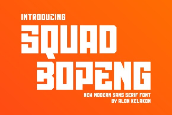 Шрифт Squad Bopeng