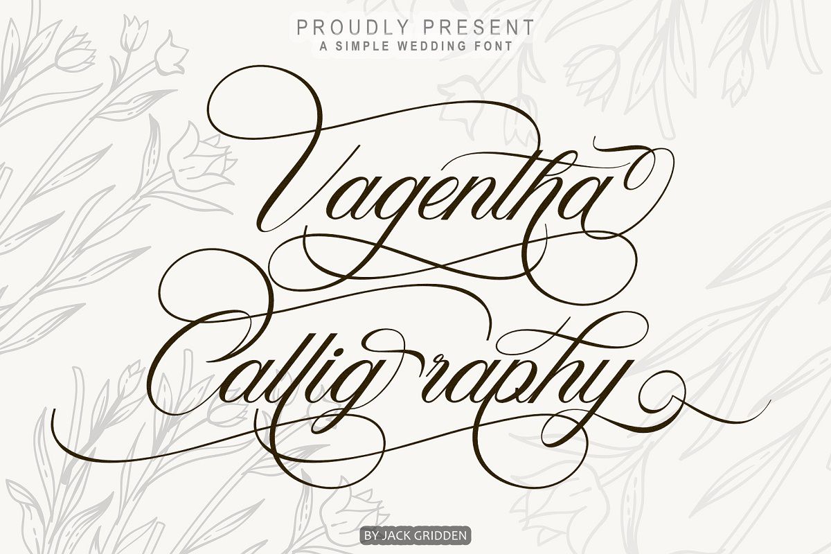 Шрифт Vagentha Calligraphy