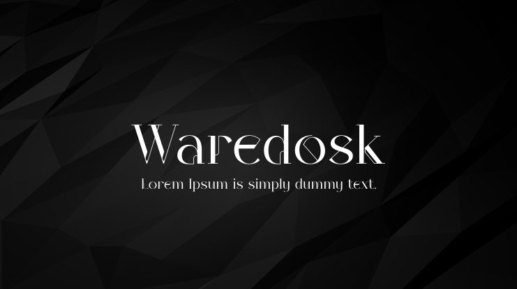 Шрифт Waredosk