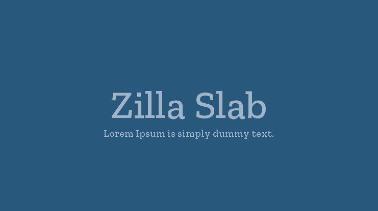 Шрифт Zilla