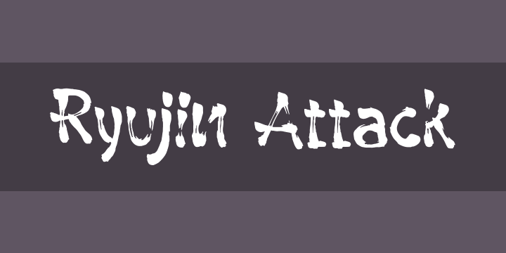 Шрифт Ryujin Attack