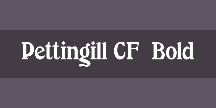 Шрифт Pettingill CF