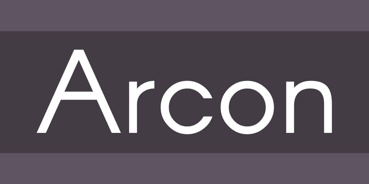 Шрифт Arcon