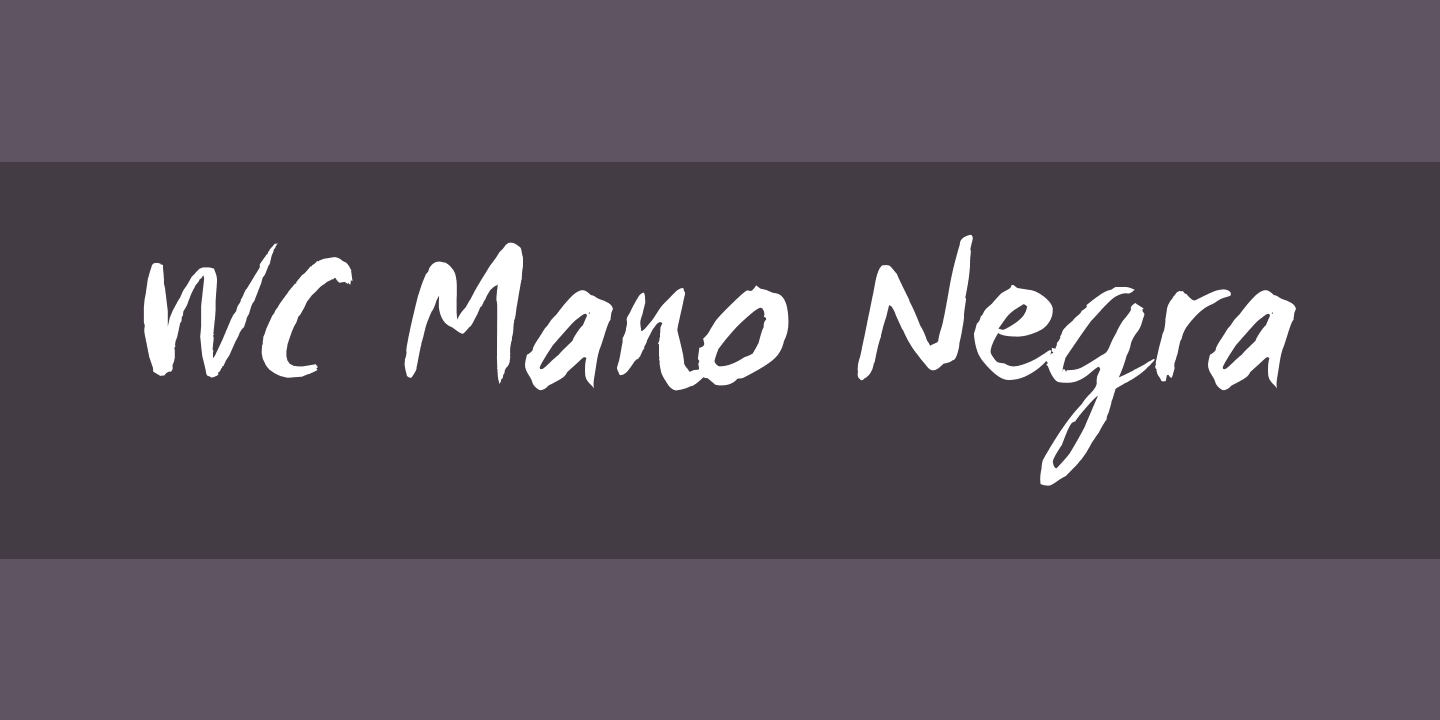 Шрифт WC Mano Negra