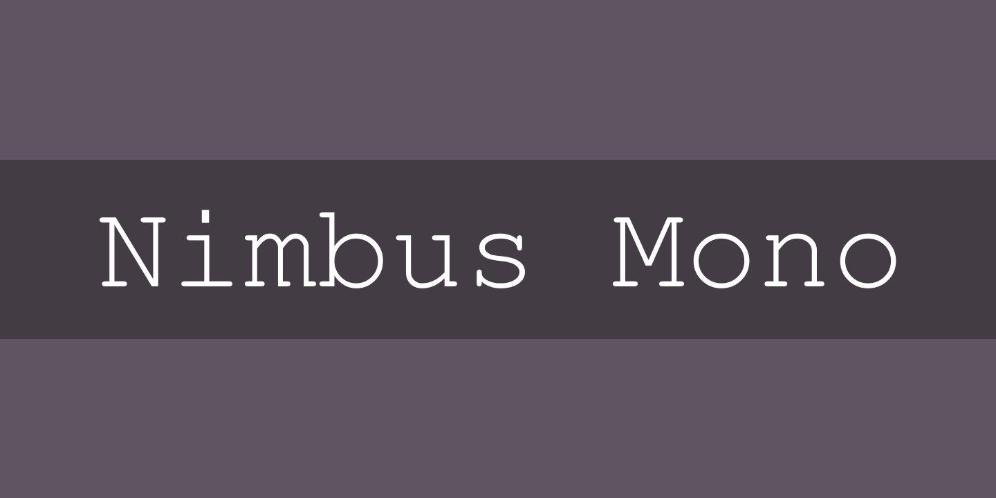 Шрифт Nimbus Mono