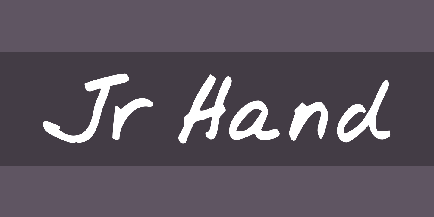 Шрифт Jr Hand
