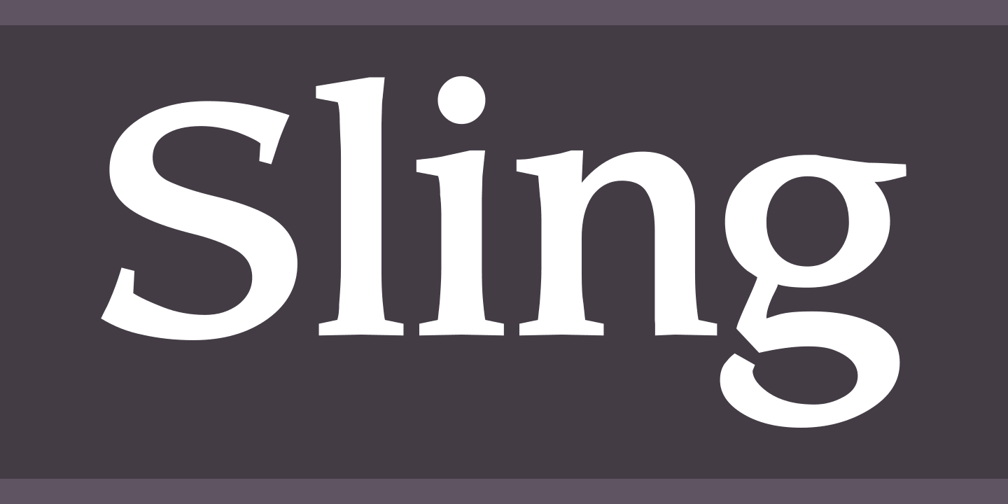 Шрифт Sling: скачать и установить на web сайт