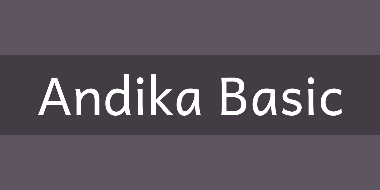 Шрифт Andika Basic