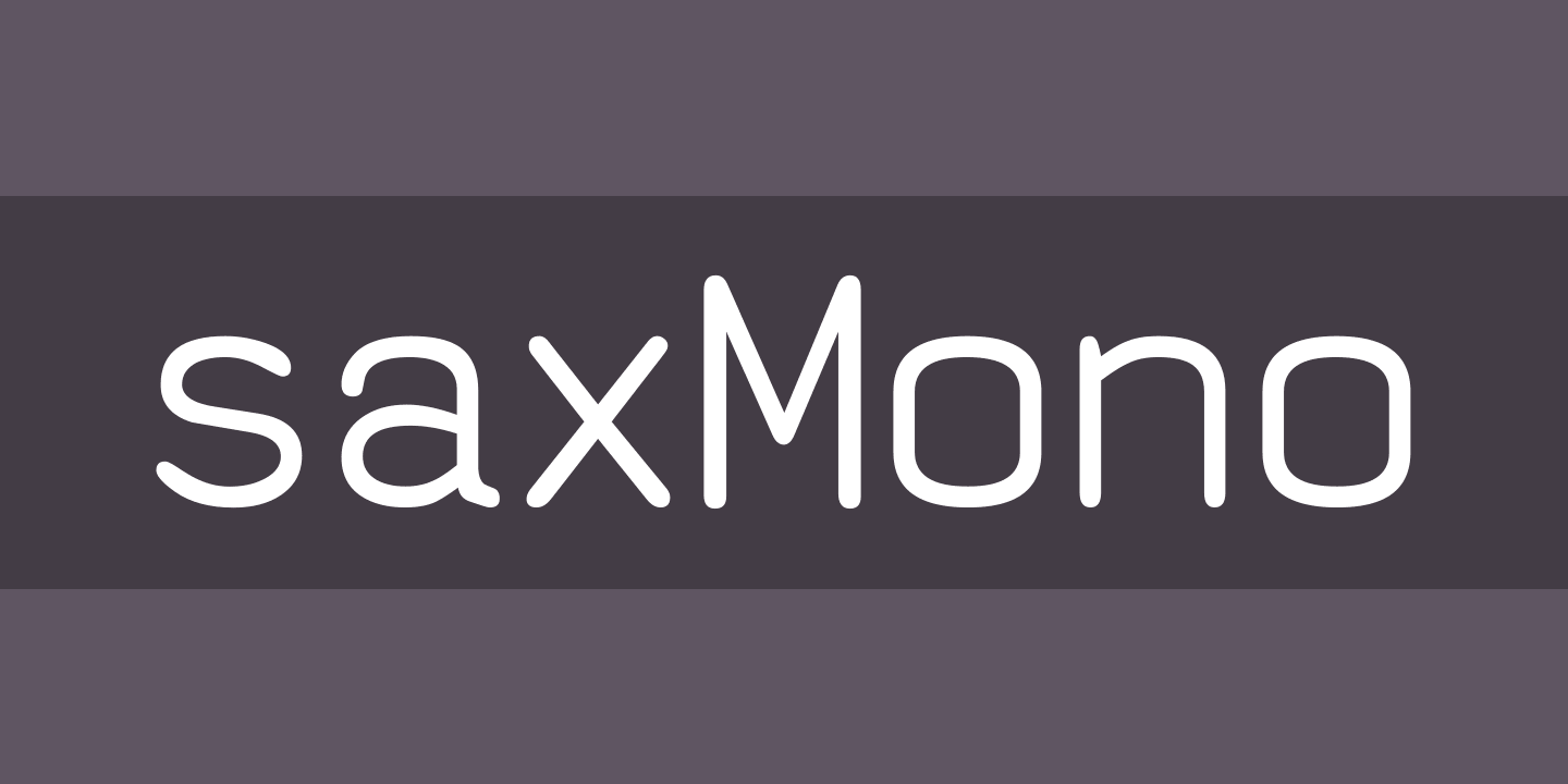 Шрифт saxMono