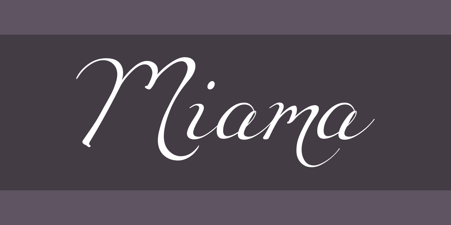 Шрифт Miama