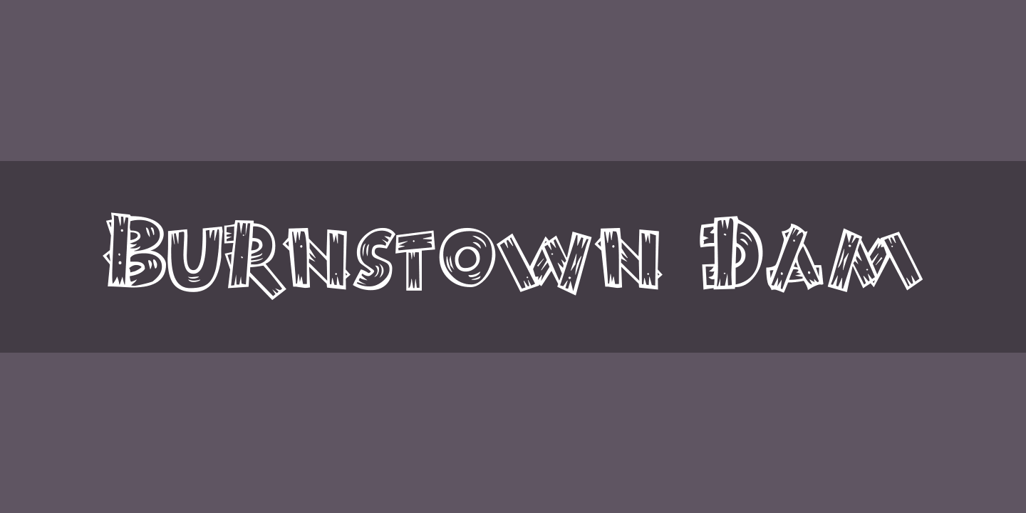 Шрифт Burnstown Dam