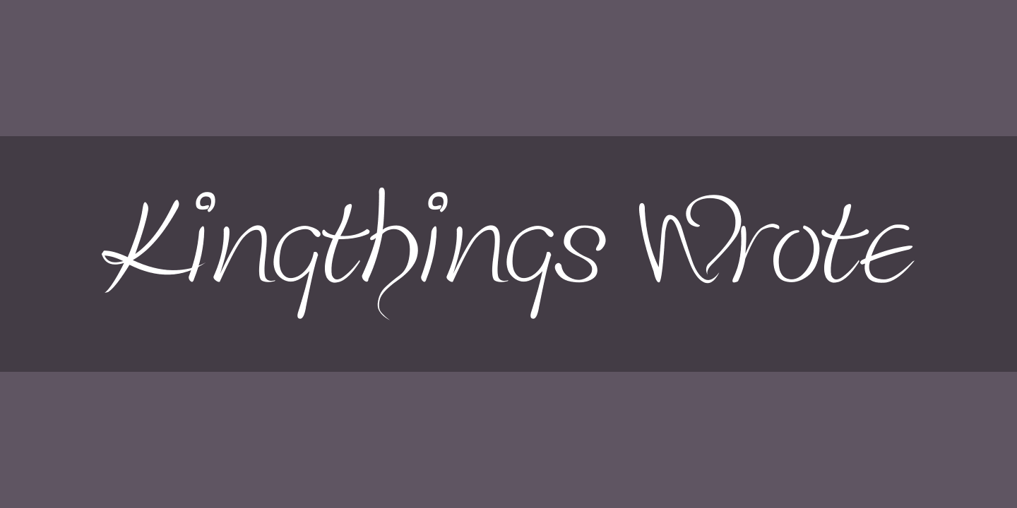 Шрифт Kingthings Wrote