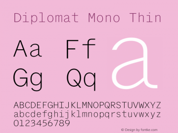 Шрифт Diplomat Mono