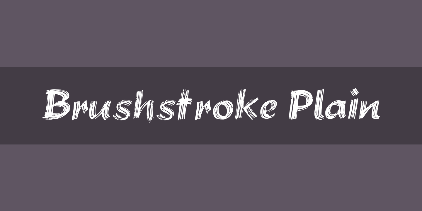 Шрифт Brushstroke Plain