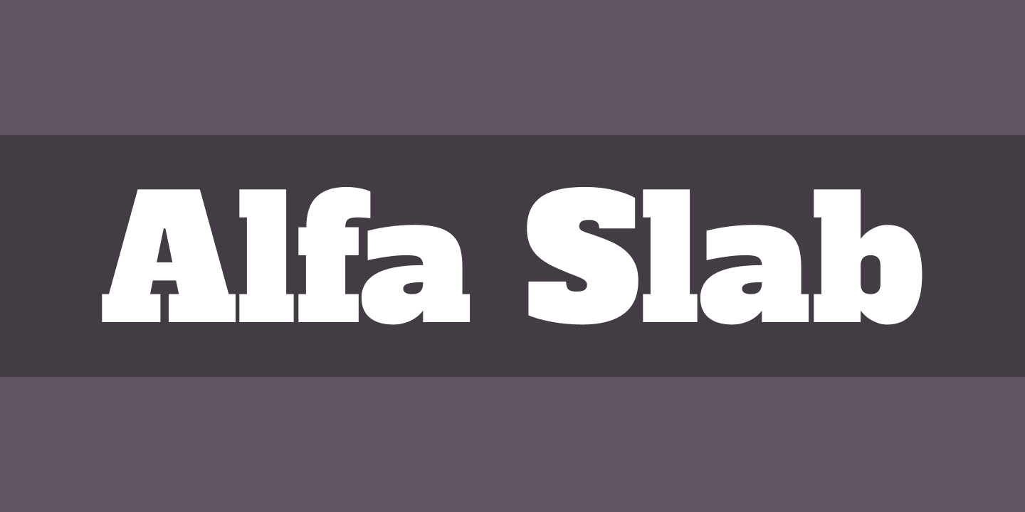 Шрифт Alfa Slab