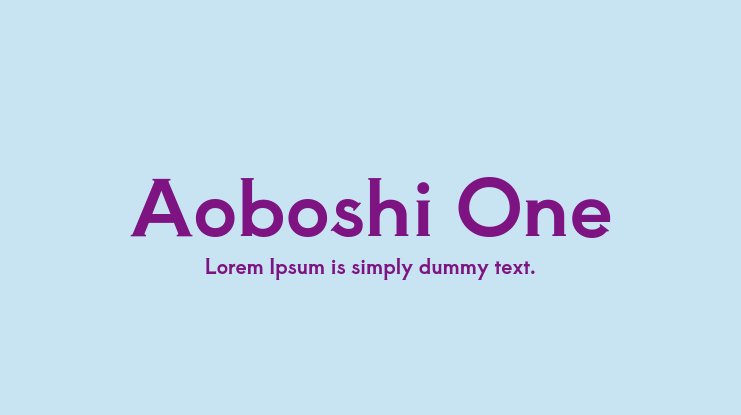 Шрифт Aoboshi One