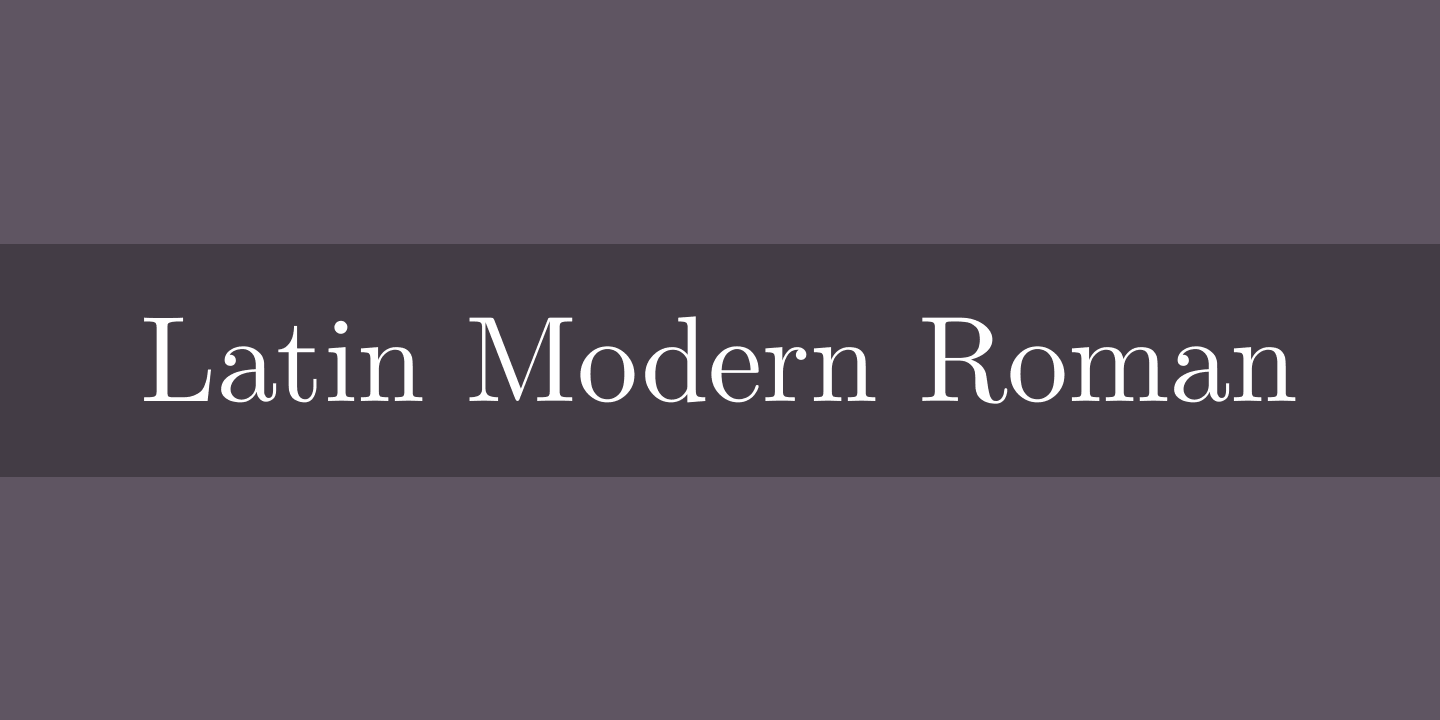 Шрифт Latin Modern Roman