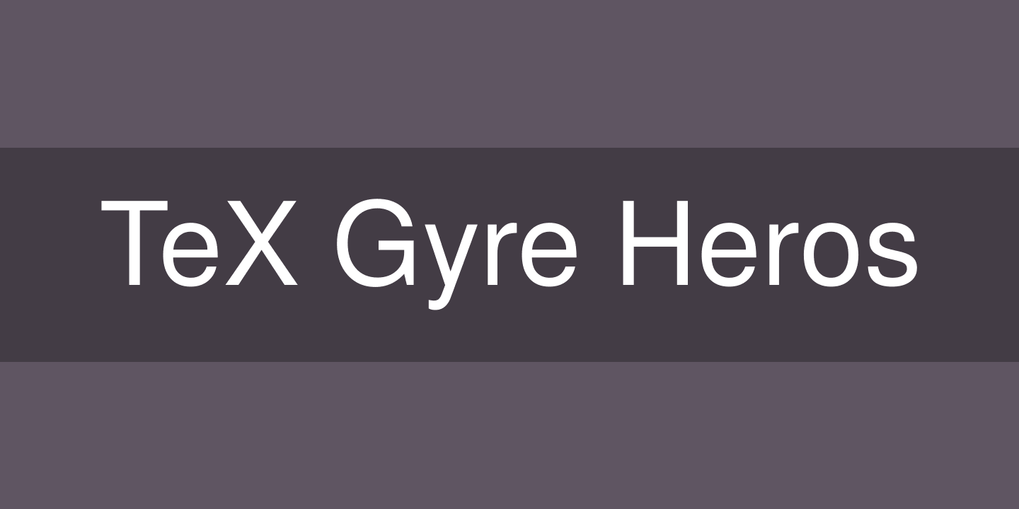 Шрифт TeX Gyre Heros