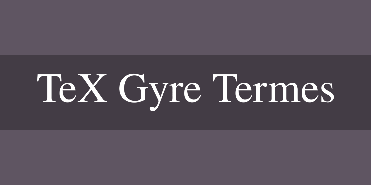 Шрифт TeX Gyre Termes