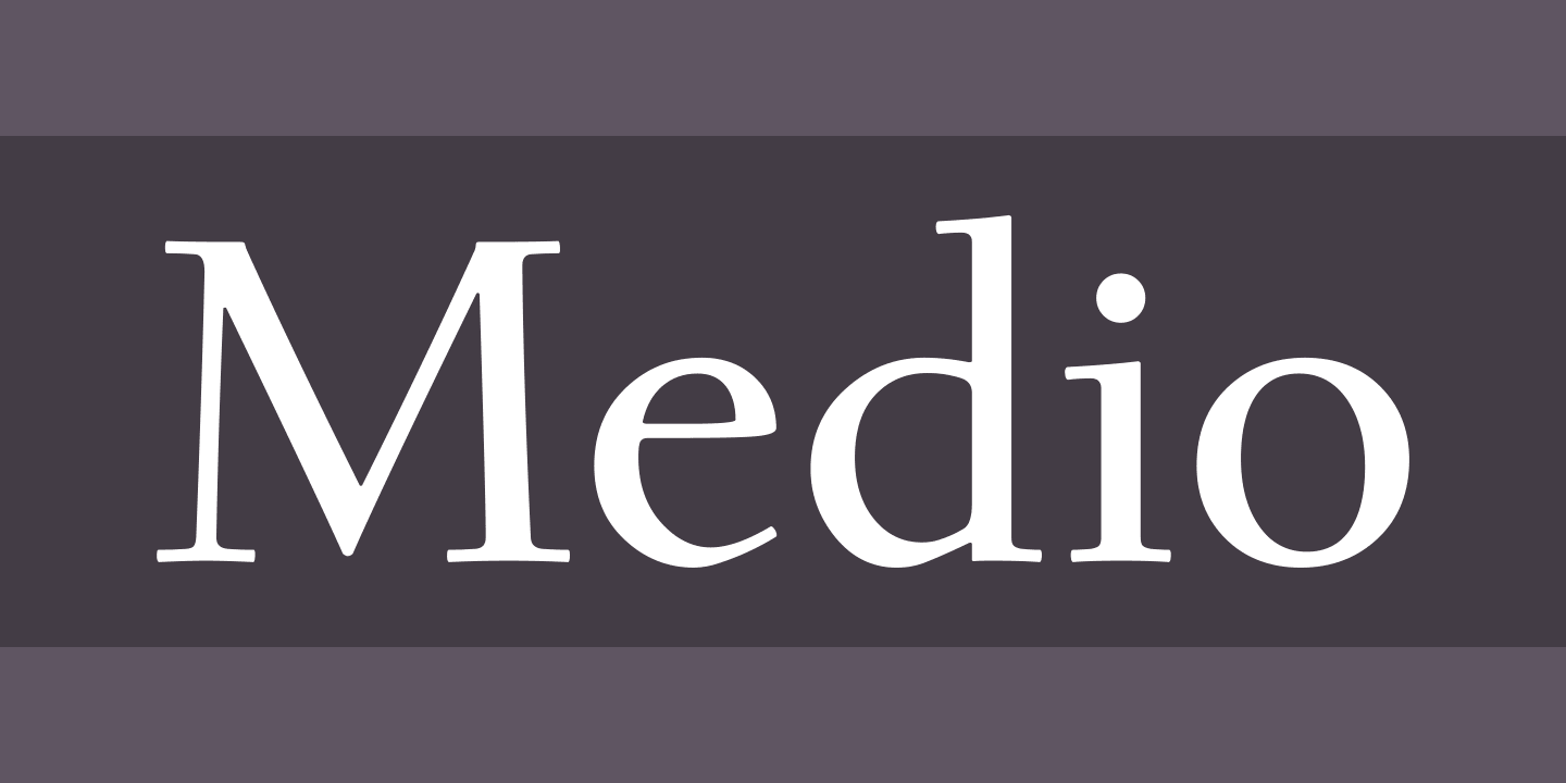 Шрифт Medio