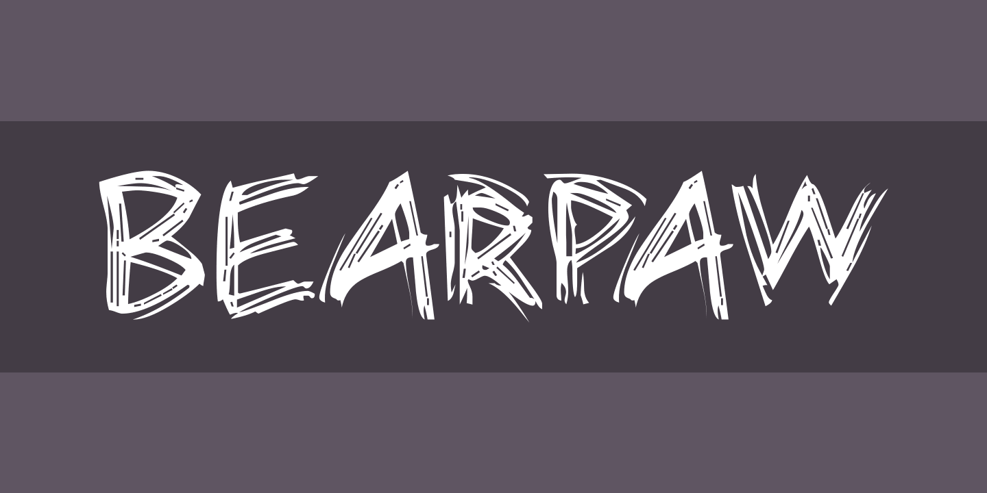 Шрифт Bearpaw