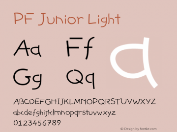 Шрифт PF Junior