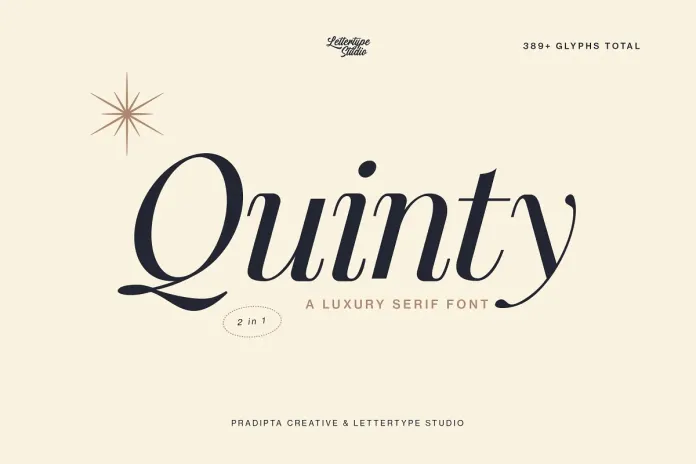 Шрифт Quinty