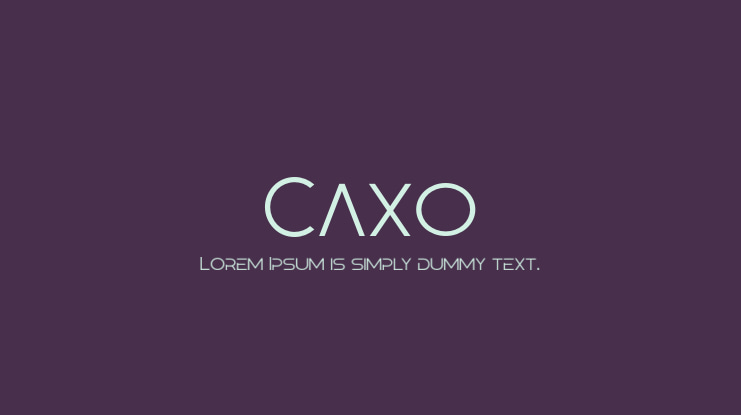 Шрифт Caxo