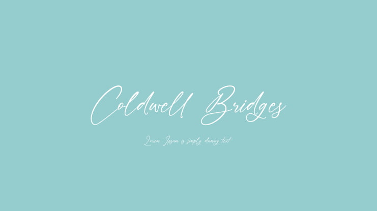 Шрифт Coldwell Bridges