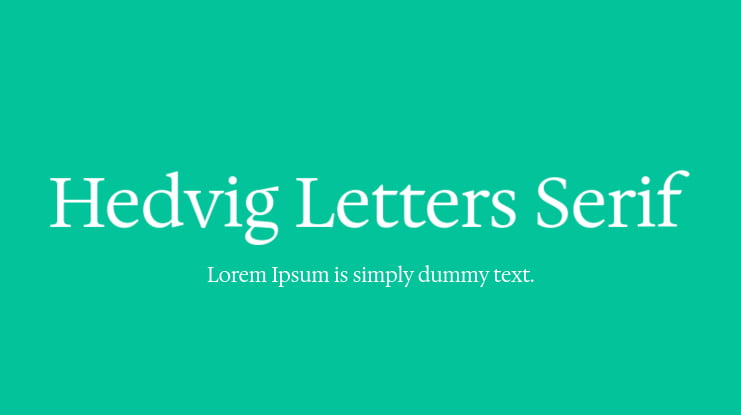 Шрифт Hedvig Letters Serif
