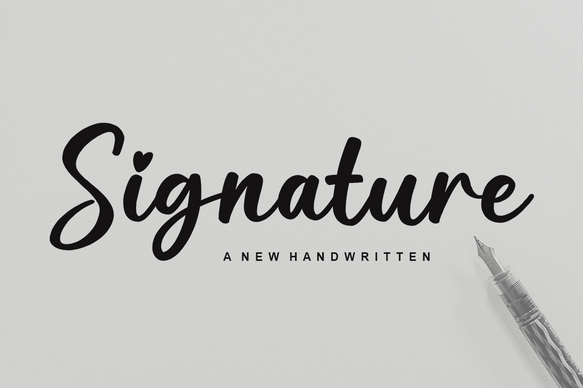 Шрифт Signature