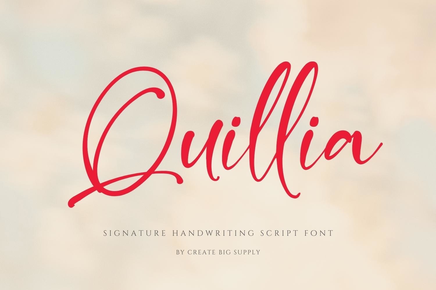 Шрифт Quillia
