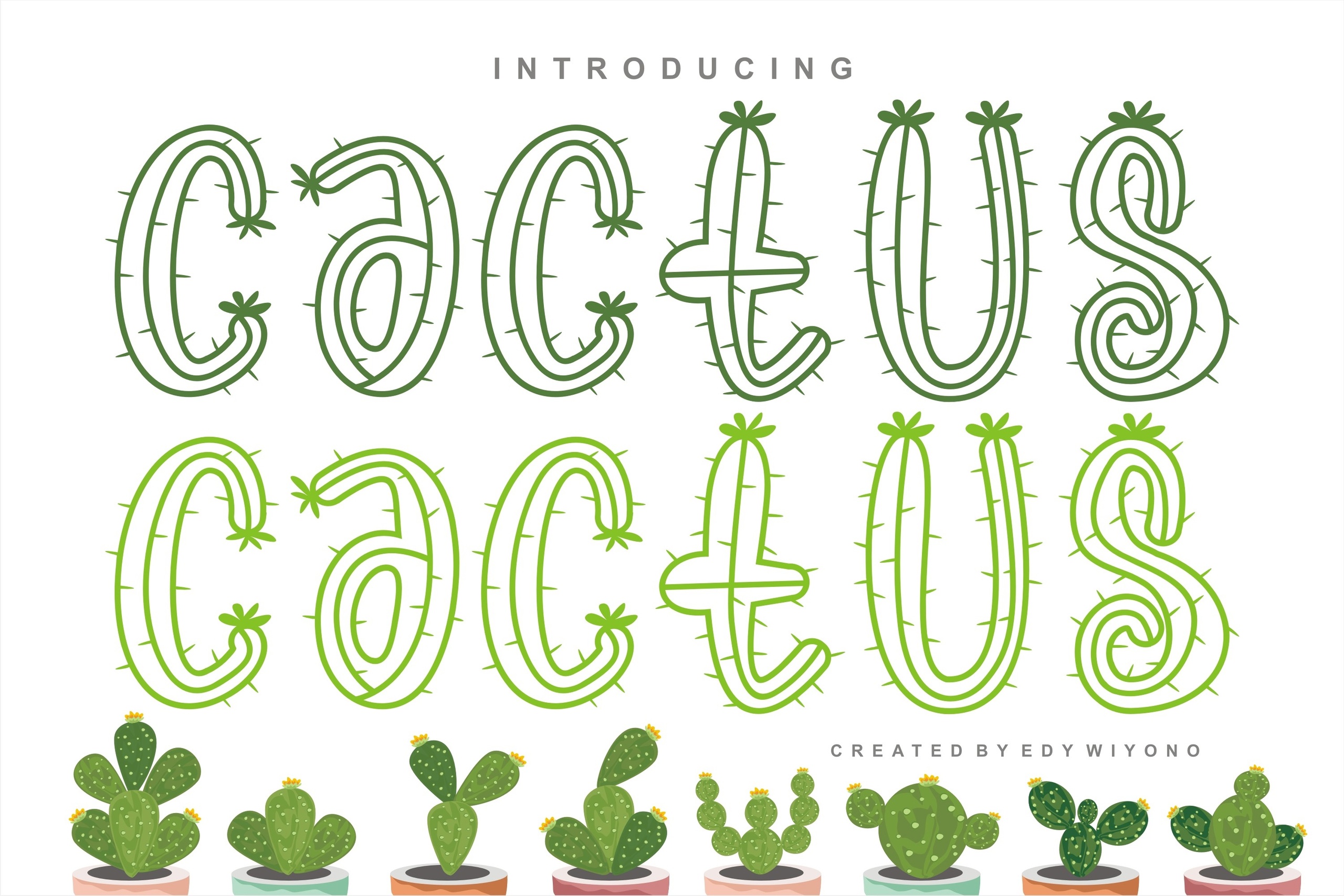 Шрифт Cactus Plants