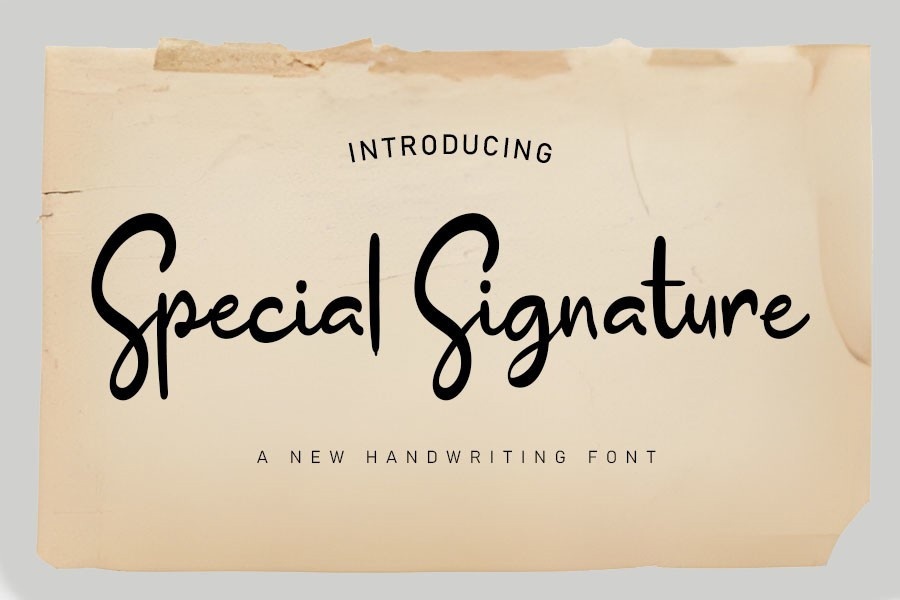 Шрифт Special Signatur