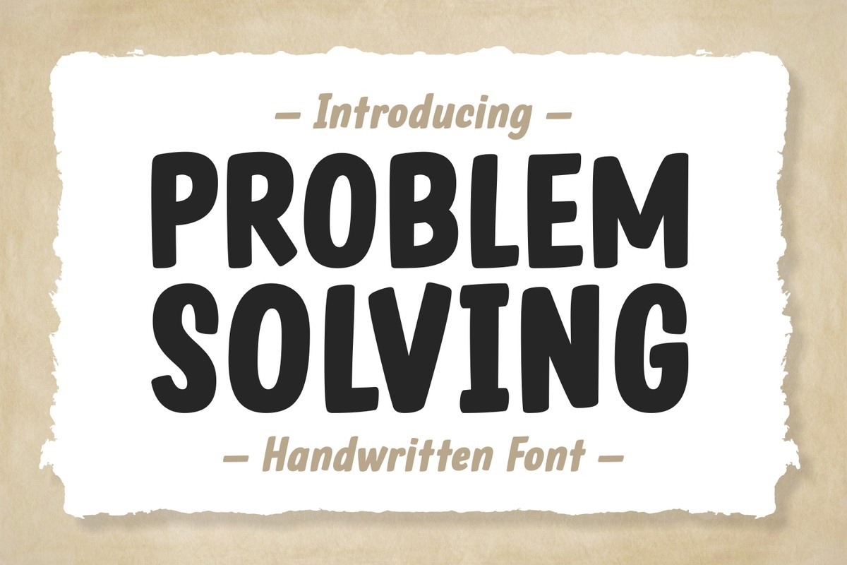 Шрифт Problem Solving