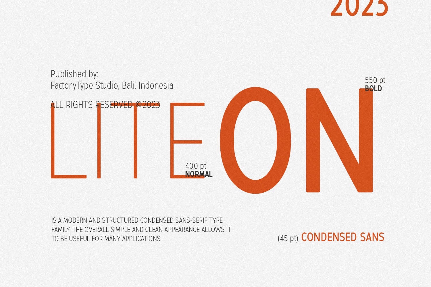 Шрифт LiteOn Condensed