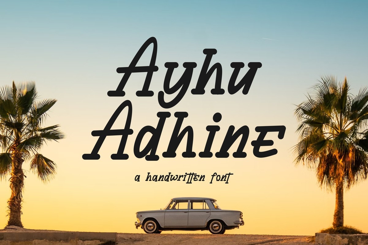 Шрифт Ayhu Adhine