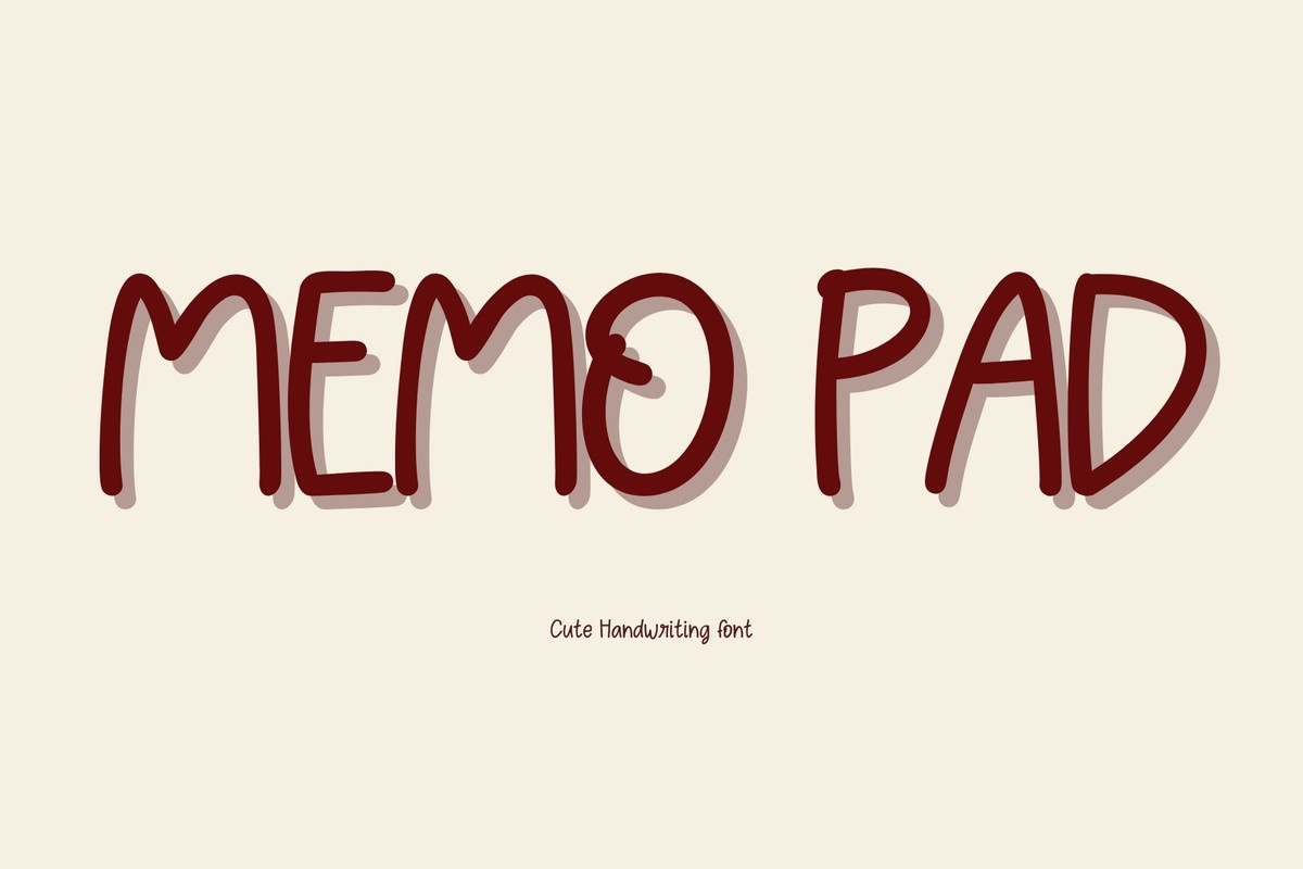 Шрифт Memo Pad