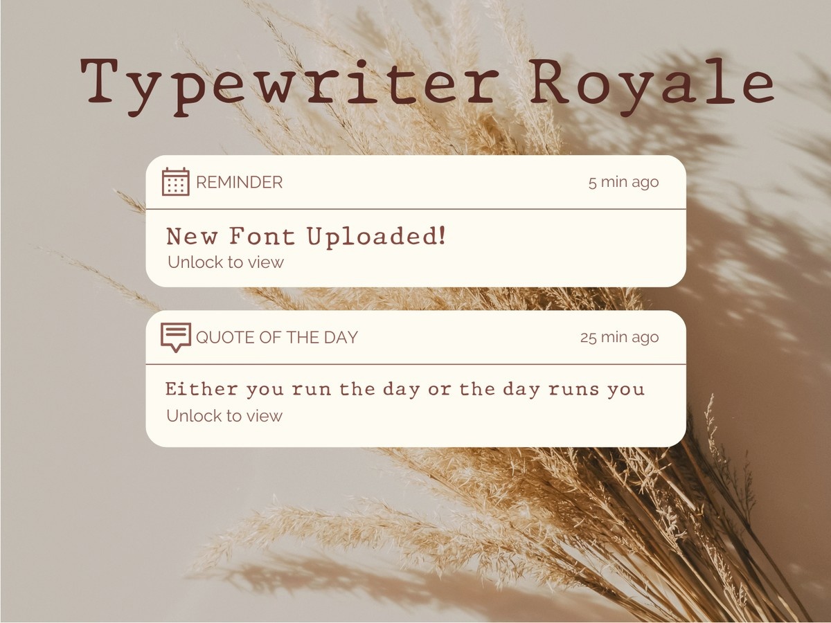 Шрифт Typewriter Royale