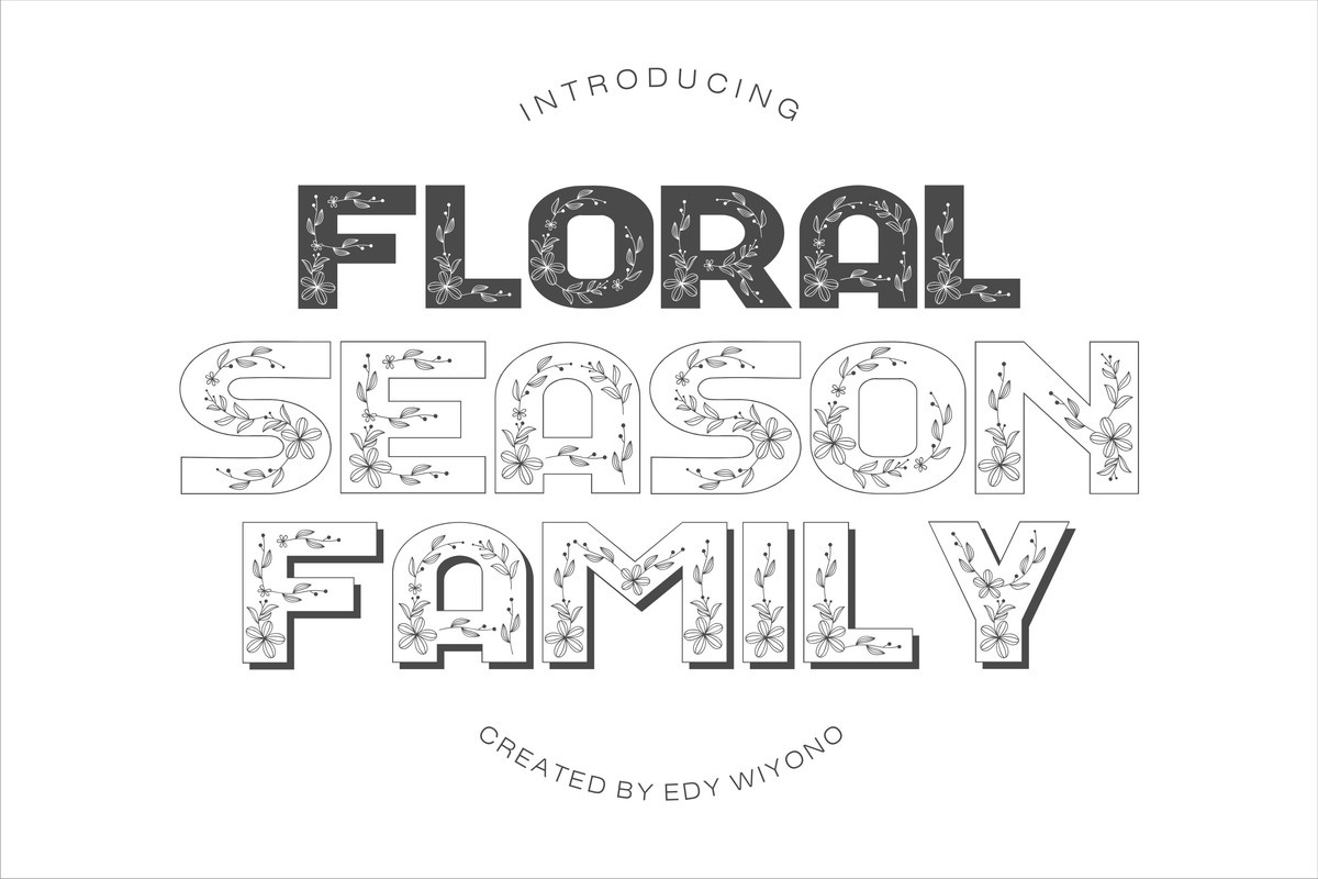 Шрифт Floral Season Family